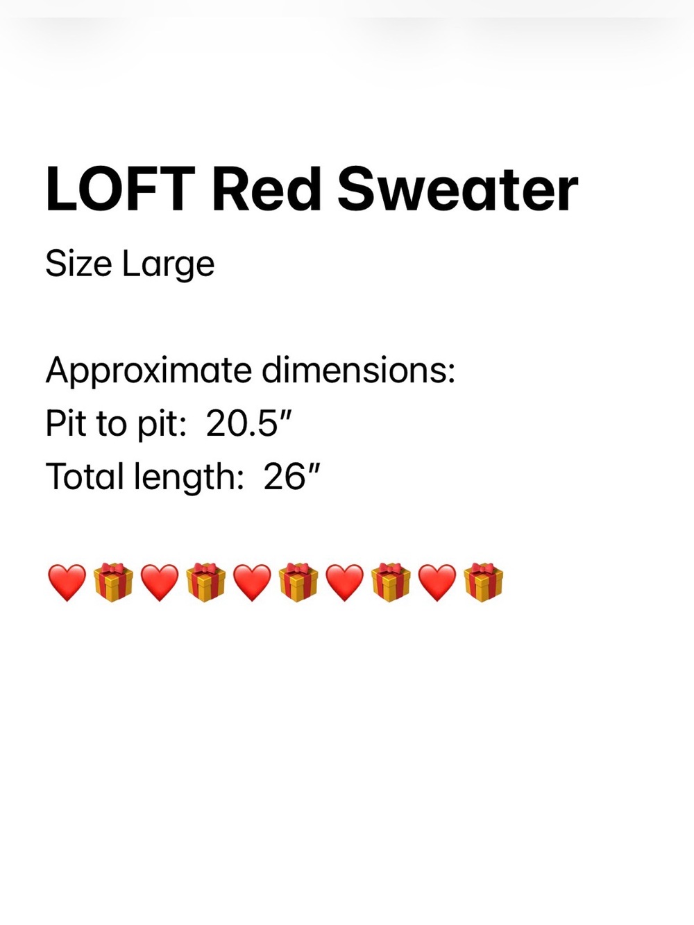 LOFT Ladies Red Sweater Large - Picture 10 of 10